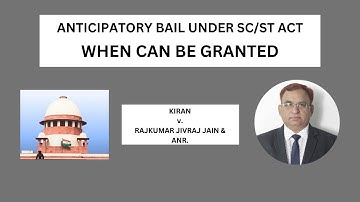 Anticipatory Bail: SC/ST Act: Sanjeev Kumar