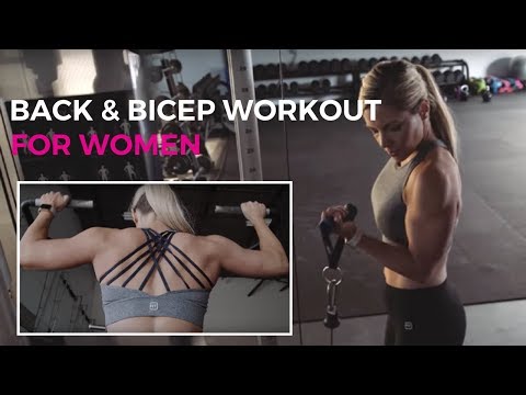 Full Back and Bicep Workout For Women with Trainer Lindsey 