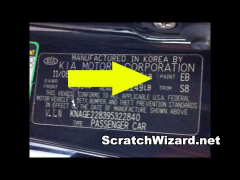 How to find your Kia paint code.