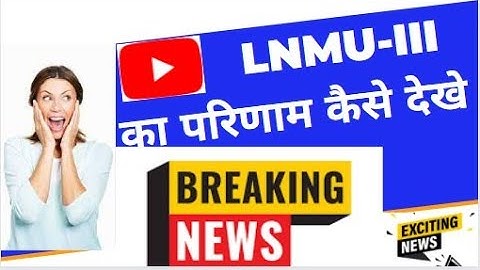 LNMU PART III RESULTS