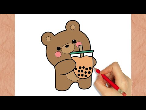 how to DRAW a CUTE BEAR KAWAII