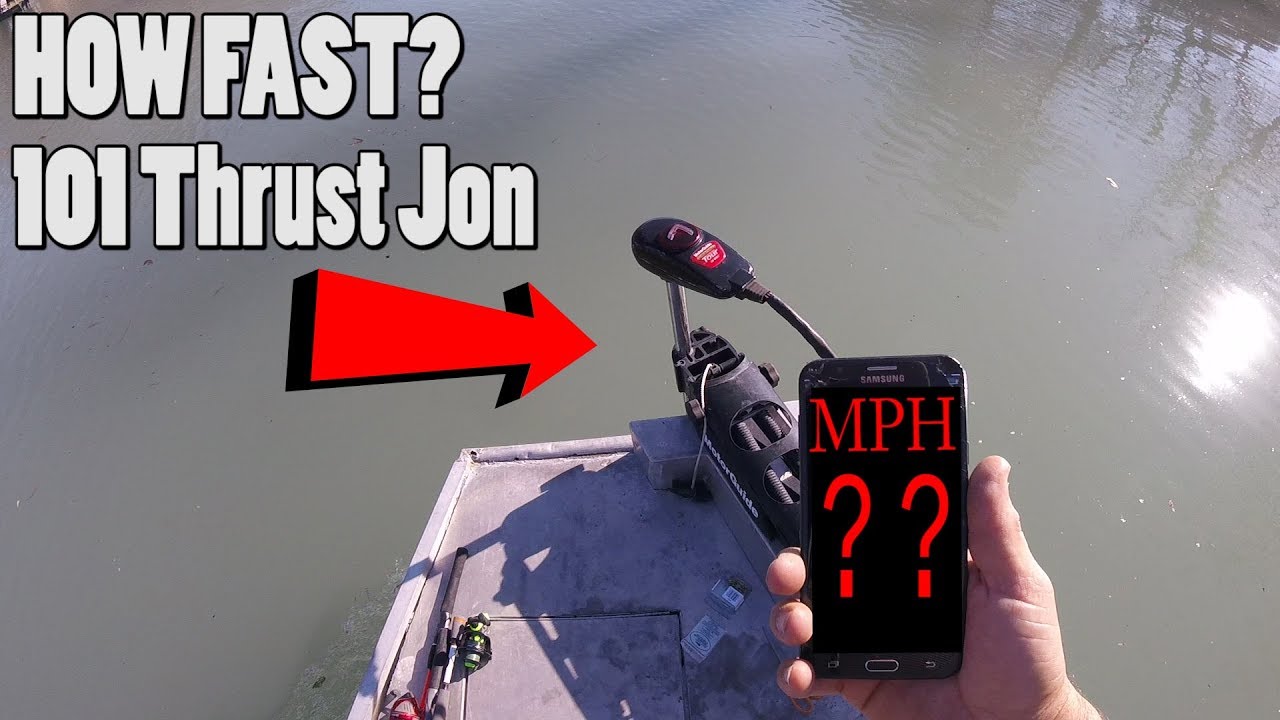 How Fast? Jon Boat with 101 Thrust Trolling Motor! - YouTube