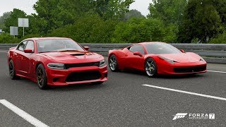 Hello viewers and welcome back to the drag racing series, so today we
got two famous amazing beasts, a supercharged muscle car from 2015
naturally aspi...