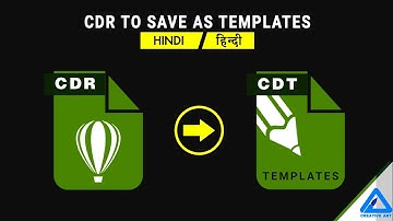 How to CDR to save as template file Corel draw in Hindi tutorial