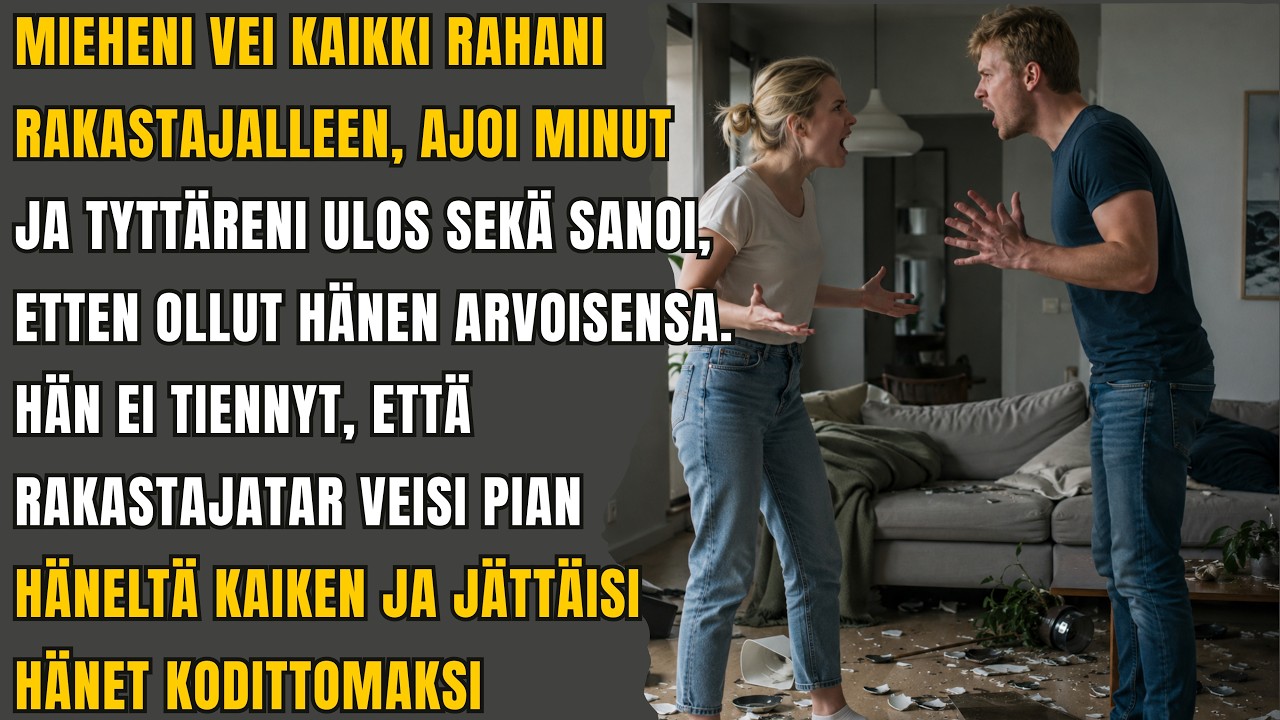 Istuin keittiönpöydän ääressä, kun mieheni työnsi eteeni pinon papereita. Hän oli siirtänyt salaa koko omaisuutemme – kesämökin, sijoitukset, liikekiinteistön – rakastajattarensa nimiin ja haki...