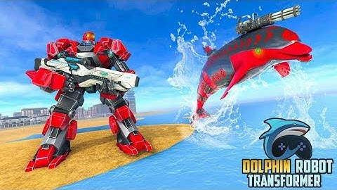 Dolphin Robot Transform | Robot Shooting Game | Chari Games