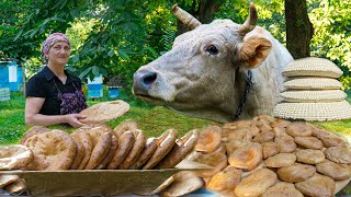 Rural life in Azerbaijan's Mountain Village!  Homemade cheese and Tandoori bread from Fresh Milk