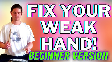 FIX YOUR WEAK HAND (drum exercise to improve develop build strong speed & control) 80-160bpm workout