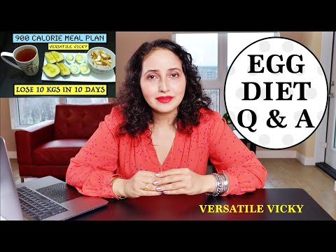 900 Calorie Egg Diet Plan For Weight Loss Explained | Egg Diet Q&A | Versatile Vicky Egg Diet