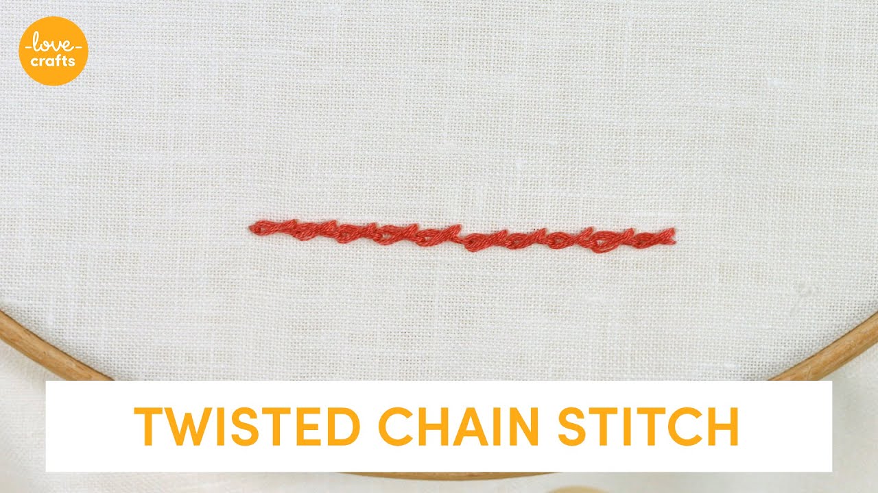 Twisted Chain Stitch | Embroidery stitches - YouTube