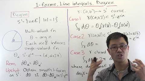 1-forms. Line Integrals. Degree