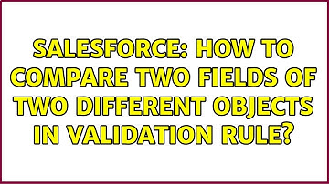 Salesforce: How to compare two fields of two different objects in validation rule?