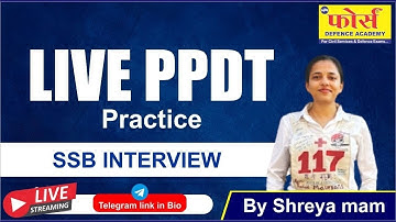 PPDT PRACTICE | SSB WORLD FDA| BY  SHREYA  MAAM