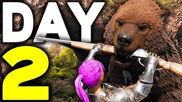 Moving Into My Crouch Bear Cave & Unlocking Tek Tier + Farming Early Game BP