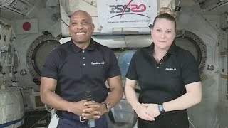 NASA astronauts talk about life on the ISS and take questions from local students
