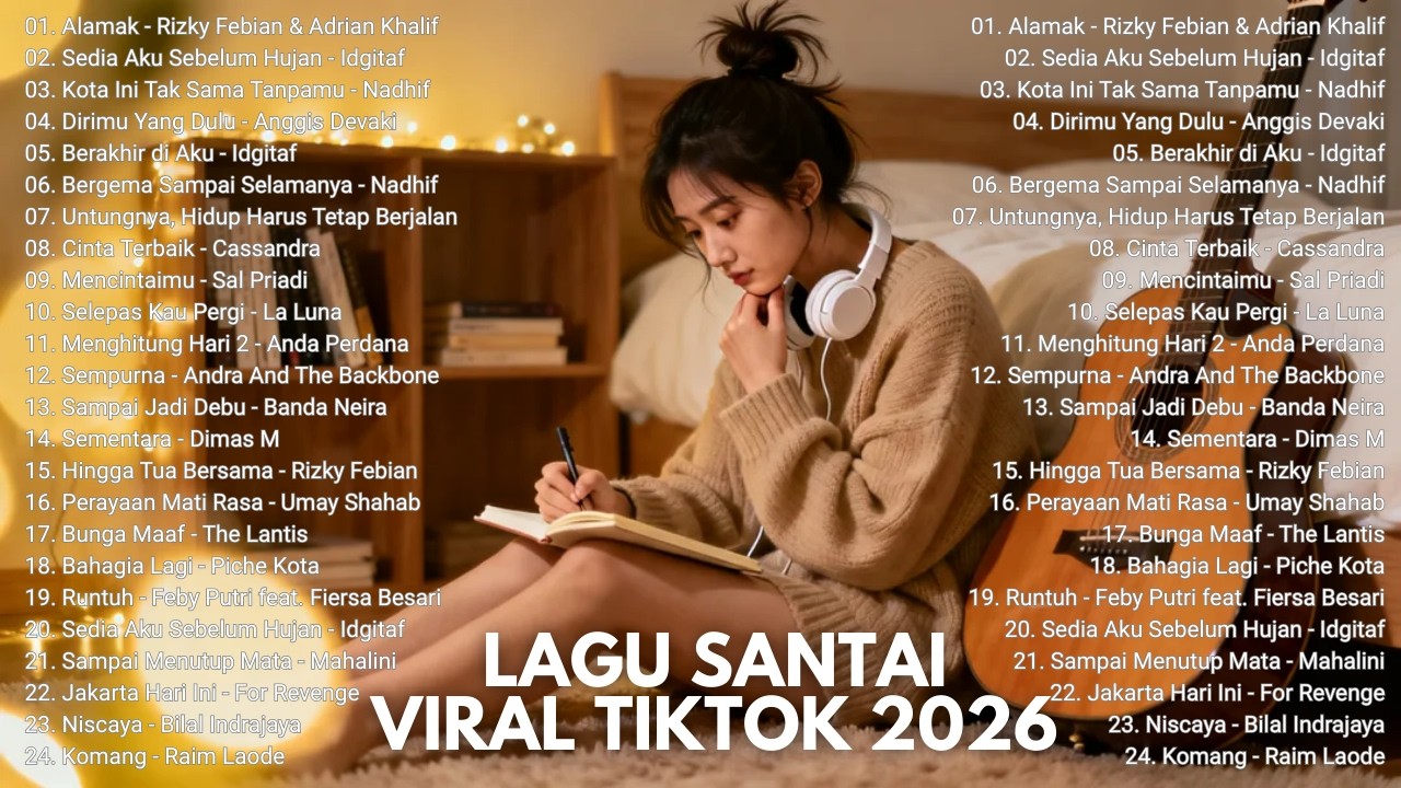 Playlist Lagu Santai Viral TikTok 2026 🎶 Musik Enak Indonesia Buat Kerja & Belajar