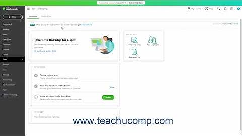 QuickBooks Online Tutorial Basic Time Tracking Intuit Training