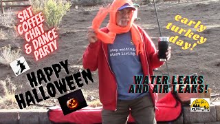 Sat Coffee Chat-Is it HALLO or HOLLOween? Rain=Leaks!