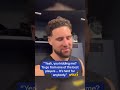 Klay spoke about adjusting to not being in the closing lineup (via anthonyvslater/X)