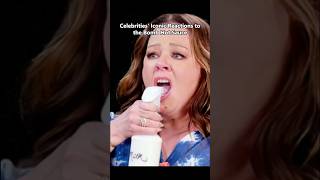 Celebrities iconic reaction to the bomb hot sauce #funny #talkshow #funnycomedy #spicyfood