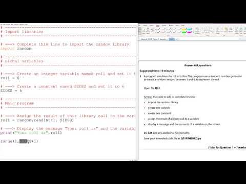 Pearson Edexcel GCSE Computer Science Sample Paper 2 Walkthrough - YouTube