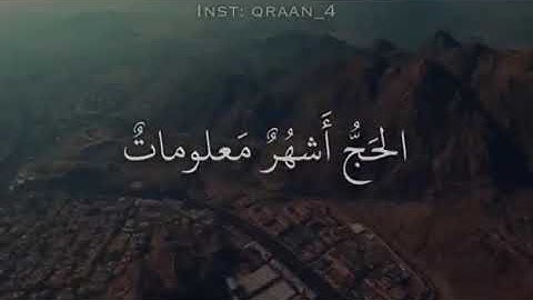 ( الحج اشهر معلومات ) - ايات قصيره جميله من سورة البقره الشيخ ناصر القطامي (Hajj (Pilgrimage