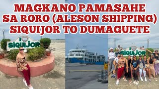 MAGKANO ANG PAMASAHE SA RORO (ALESON SHIPPING LINES) FROM SIQUIJOR TO DUMAGUETE #travel #discount