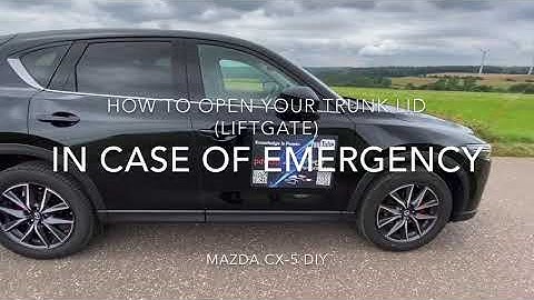 How to open your trunk lid (lift gate) manually in case of emergency Mazda CX-5 DIY
