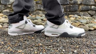 Nike Air Jordan 4 Cement - Foot Review - Option B - YouTube