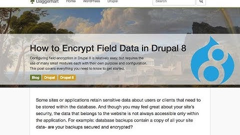 Field Encryption for Drupal 8