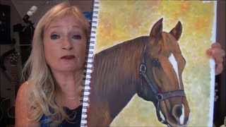 How to Paint a HORSE with 3 colors Easy Acrylic Painting for Beginners Part 1