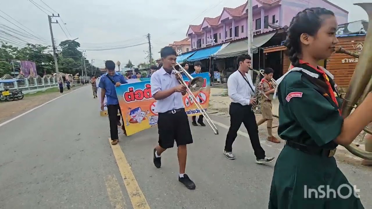 โรงเรียนท่าช้างวิทยาคม เดินขบวนต่อต้านยาเสพติด 26 มิถุนายน 2567