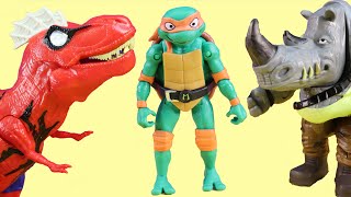Teenage Mutant Ninja Turtles Mutant Mayhem Team Rescues Leo And Spider-Man T-Rex by Just4fun290 43,870 views 2 months ago 4 minutes, 53 seconds