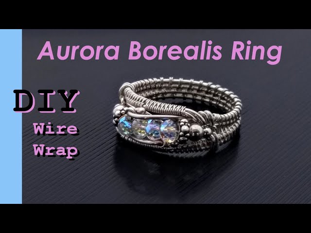 Aurora borealis gold ring - Gem