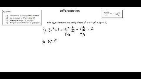 A-level Mathematics 9709: Implicit differentiation example 1