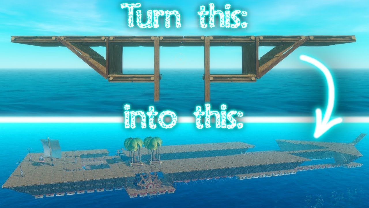 This building trick made my Giant Boat possible in Raft 2020 D YouTube