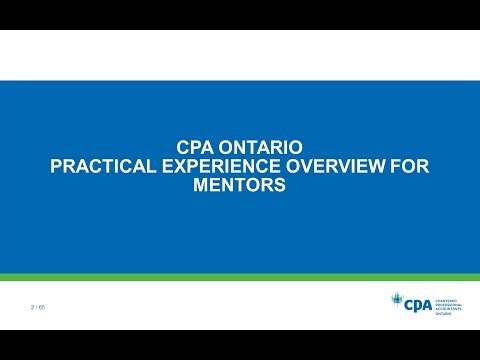 1. Practical Experience Overview for Mentors  | CPA Ontario Mentorship Program
