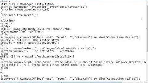 Get Data State and City Dropdown select PHP Mysqli