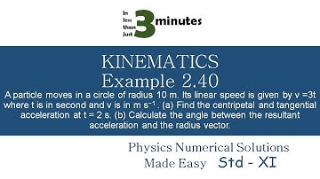 STANDARD XI -KINEMATICS -EXAMPLE 2.40