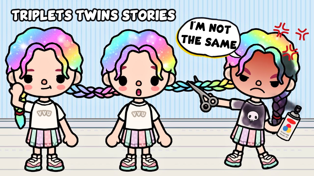 I'm Not The Same 👯‍♀️🙄 Best Triplets Twin Sisters Stories | Sad Toca Life Story | Toca Boca World