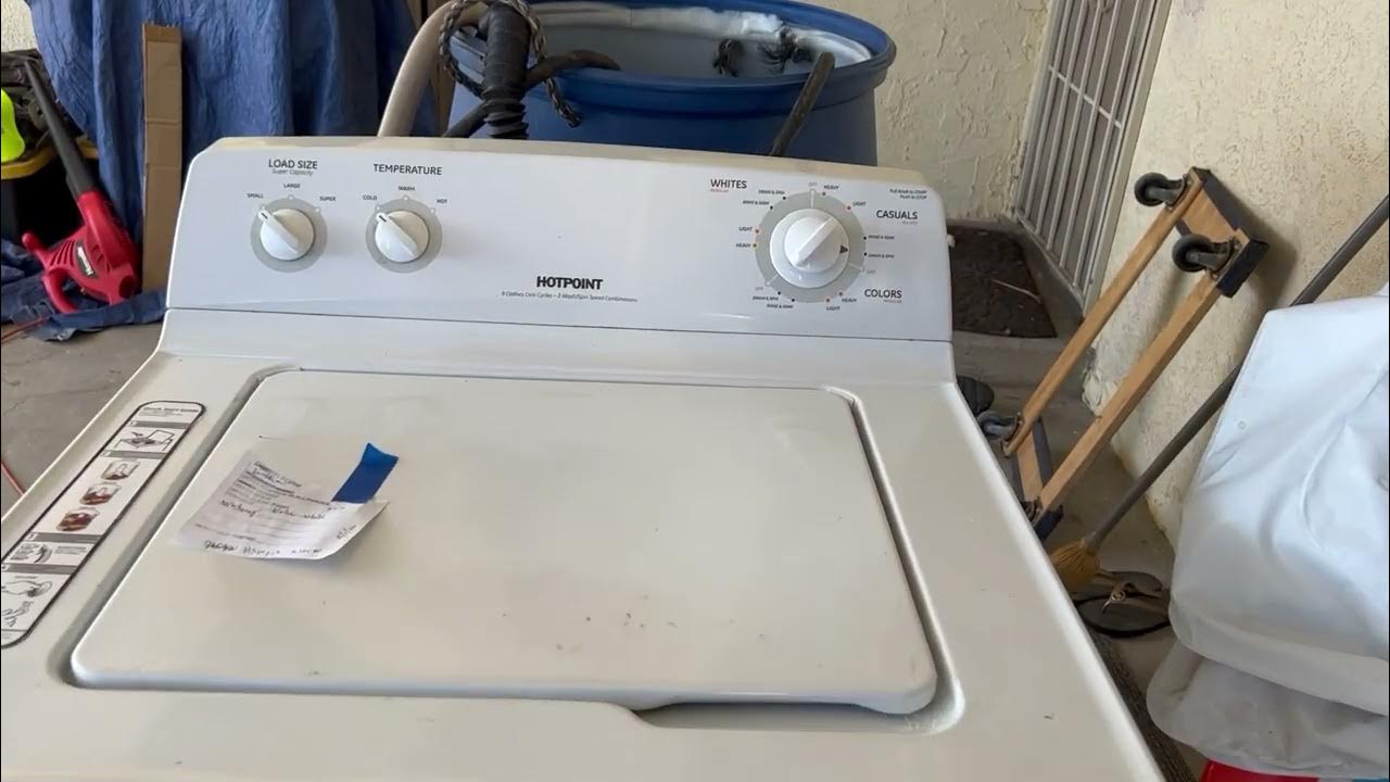GE Hotpoint Washer making a thumping sound rinse and soak cycle. YouTube