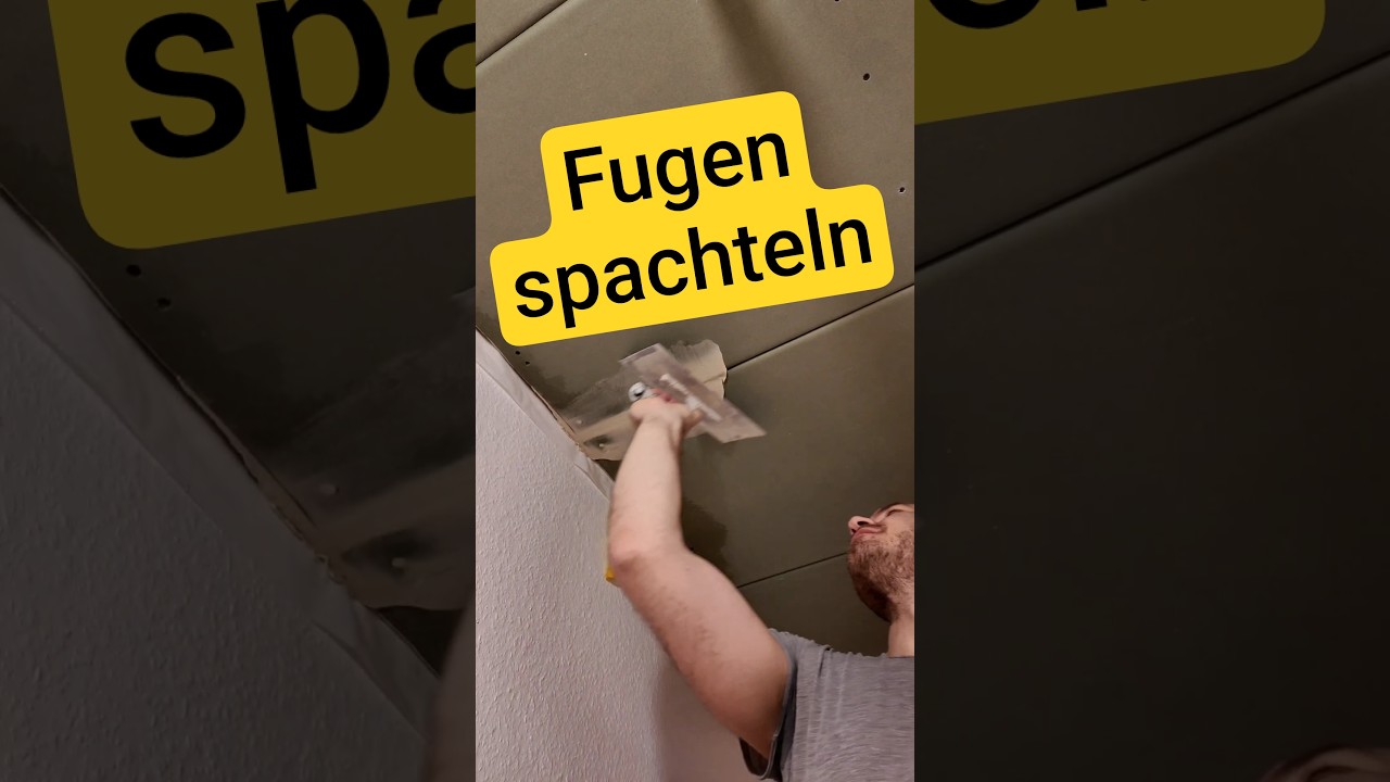 Abgehängte Decke Fugen verspachteln Anleitung #trockenbau #knauf #gipskarton #diy #handwerk
