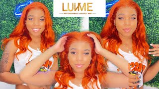 GLUELESS FRONTAL WIG INSTALL  FT LUVME HAIR 🧡 #gluelessfrontalinstall