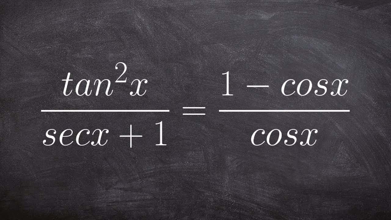 Verifying A Trigonometric Identity YouTube Verifying a trigonometric identity youtube