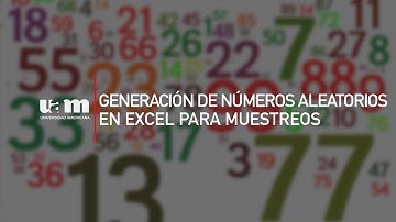 Generación de números aleatorios en Excel para muestreos
