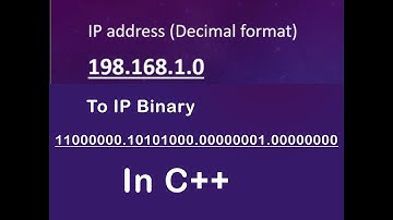Convert IP to Binary Visual Studio Code Using C++