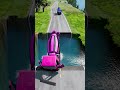Mixer trucks passing large water pit #19 | #monstertruck #beamngdrive #beamngcrashes #beamngpotholes