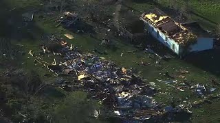 SkyEye video shows widespread damage after tornadoes ripped through southeast Texas
