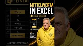 MITTELWERTA in Excel, wenn der Mittelwert genauer hinschaut