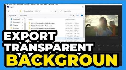 Premiere Pro CC ： How to Export Transparent Video Background with Alpha Channel
